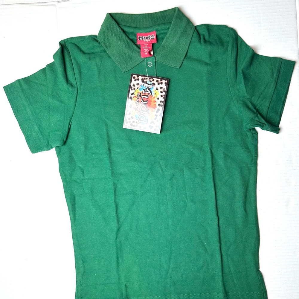 Mudd Polo Tshirt Size M Green‎ Vintage